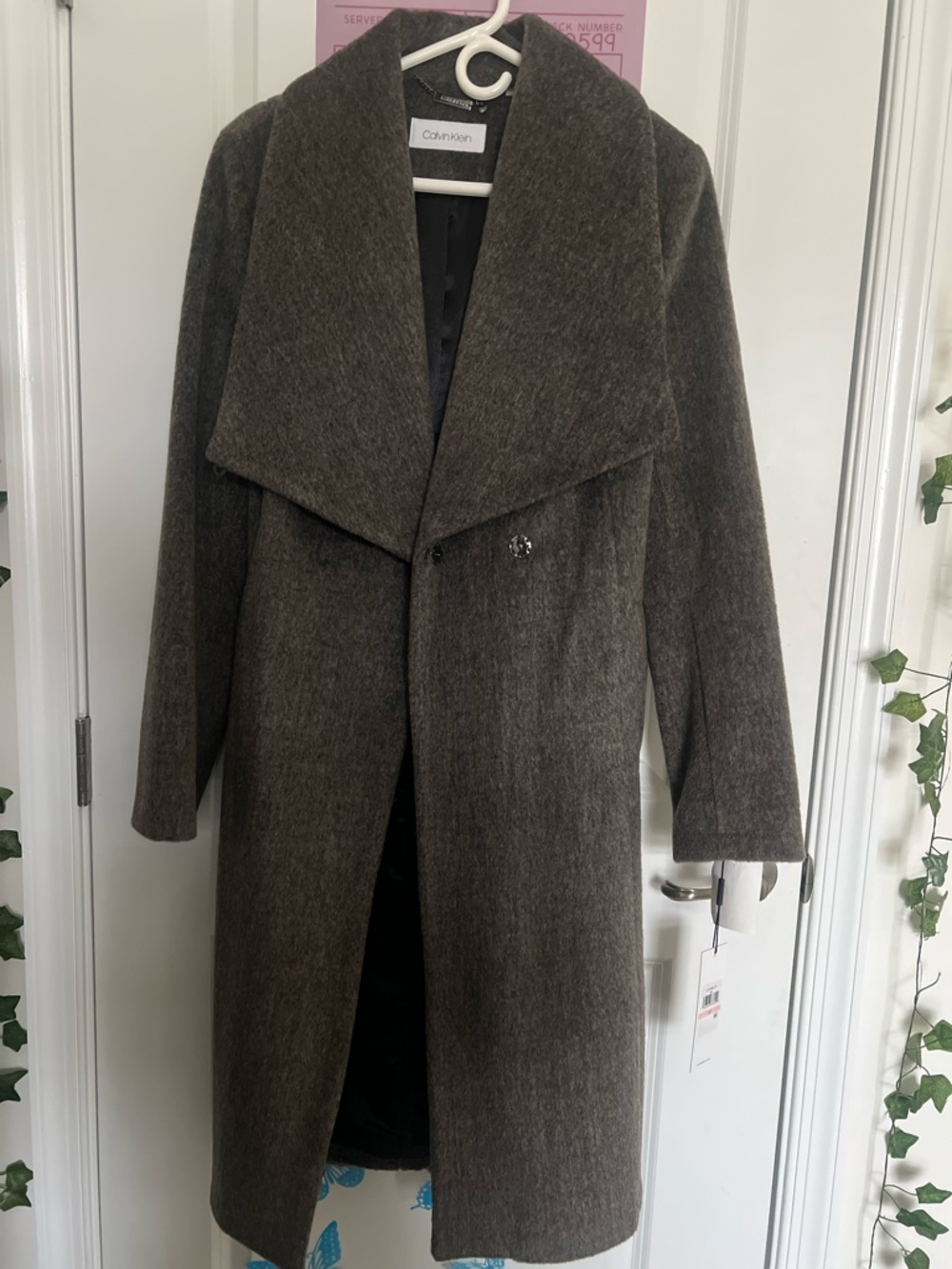 Dark Grey Calvin Klein Long Coat